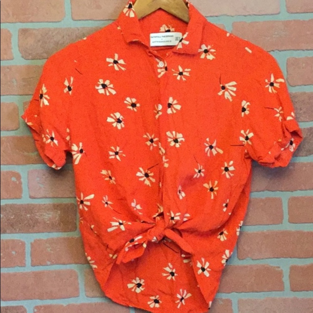Faithfull The Brand Anthropologie Floral Button Up Shirt 2